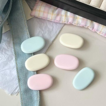 🔥限時下殺🔥馬卡龍奶油色橢圓髮夾可愛彩色鴨嘴甜美少女女生劉海頭飾髮卡側邊超夯