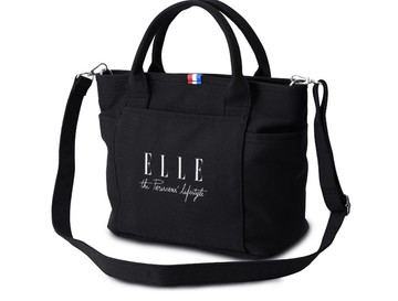 ELLE 法式手提/斜背二用帆布托特包-多色任選