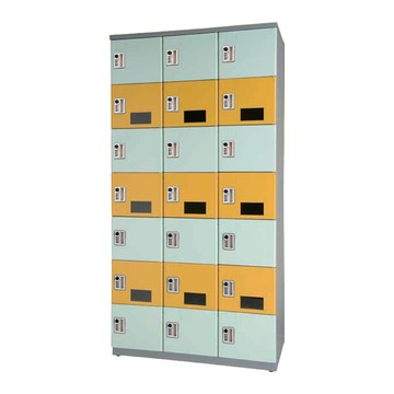 台灣製造【鋼製置物櫃】密碼型 21格 鍍鋅鋼板 多色訂製 科技大廠 健身房指定 衣物櫃 內務櫃 鋼製衣櫃
