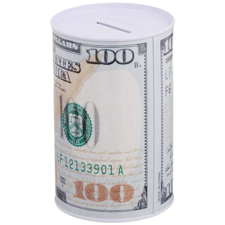 ホームベイメタルMoney Piggy Bank with 100?Dollar Bill折り返し