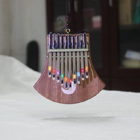 Mini Kalimba Thumb Piano 10 Keys Mbira African Finger Piano Kit Included Key Stickers Cute Gifts for kids and Girls Portable Wooden Beautiful Decorati