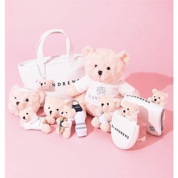 韓國代購貴牌高爾夫新款男女golf泰迪熊桿套球袋配件  粉色系列