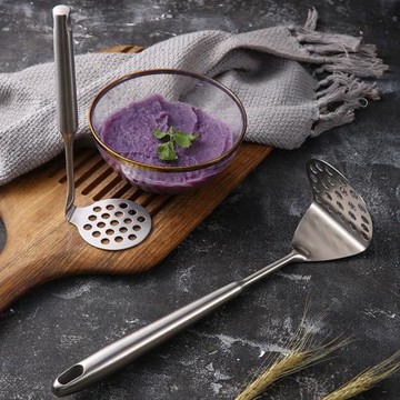 304不銹鋼壓泥神器土豆泥 嬰兒輔食紫薯南瓜壓碎神器壓薯器搗碎器