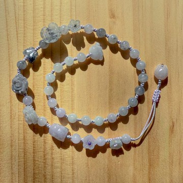 手工玉石手鍊 - 暮光玫瑰 - 雙圈手鍊