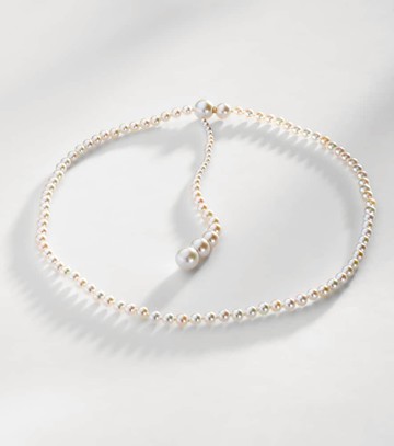 Sophie Bille Brahe La Belle Moon 14kt gold necklace with pearls