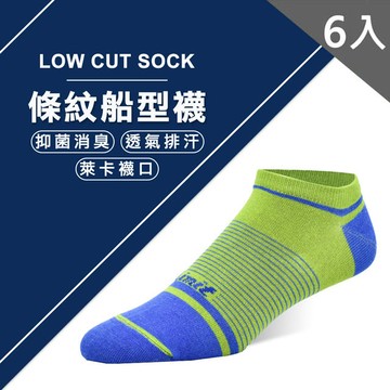 【LIMIT】舒適船型襪(條紋藍)