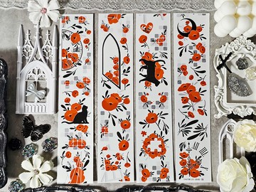 赤緋 OKMT新七天原創鹽系流麻咕卡貼紙手帳手賬和紙膠帶特油整卷