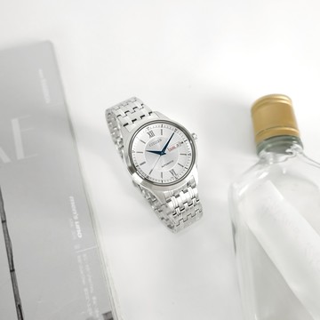 CITIZEN 星辰表 / NY4050-62A / 機械錶 自動上鍊 星期日期 藍寶石水晶玻璃 銀白色 40mm