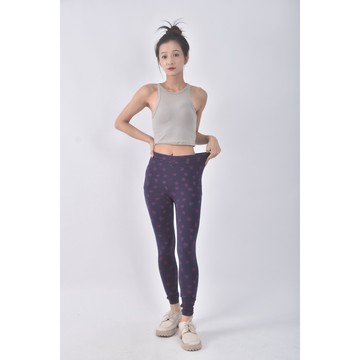 (M) fava高腰印花藍色長褲二手衣