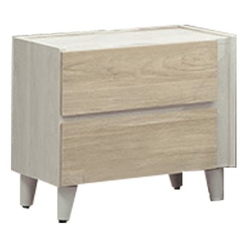 文創集 卡夏淺橡1.8尺二抽床頭櫃-54x42x52cm免組