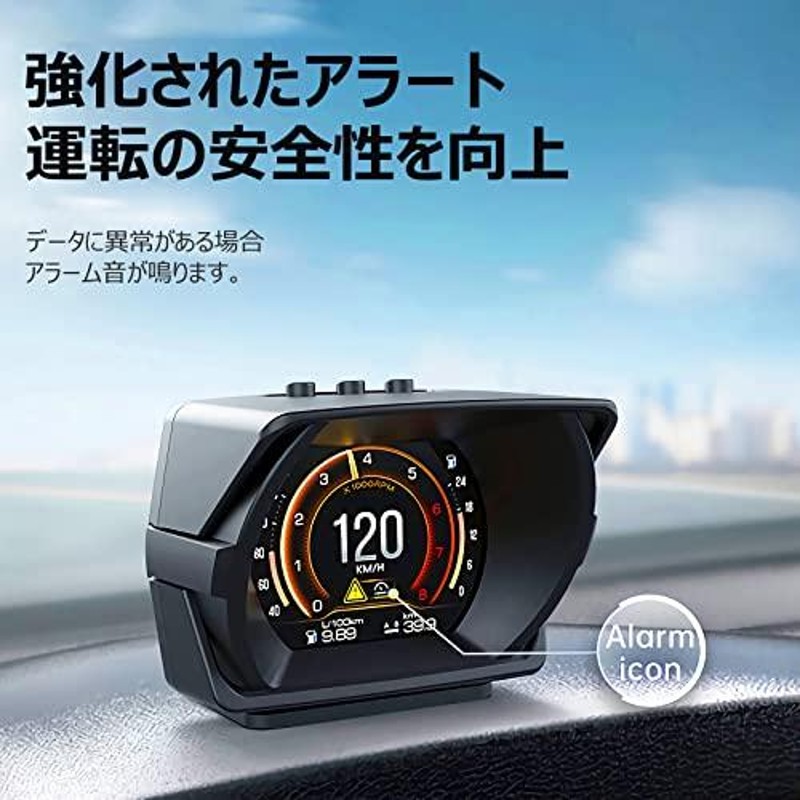 GIGC OBD2 メーター、タコメーター、車 ヘッドアップディスプレイ多機能デジタル マルチメーター、障害診断、警告機能付き（日本語版） |  LINEブランドカタログ