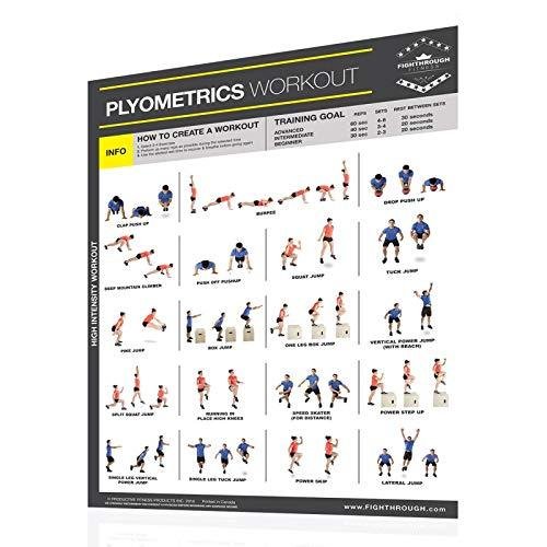 Productive Fitness Fighthrough Series Plyometrics Work Out Poster Laminated