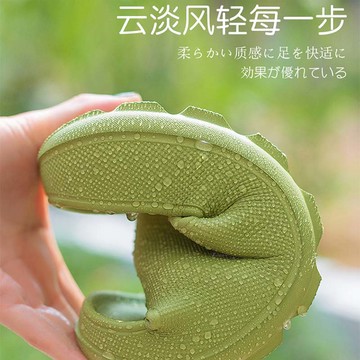 漏水拖鞋女夏浴室洗澡速干不臭腳浴室家居防滑鏤空厚底涼拖鞋情侶