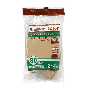 Kyowa日本製無漂白咖啡濾紙-2~4杯用-80枚入-6包