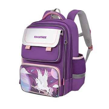 kocotree - 減壓大容量護脊書包-獨角獸紫