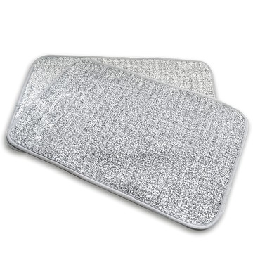 Sesondeco 仿棉觸感聚酯纖維腳踏墊 灰色 2入  60 x 40cm