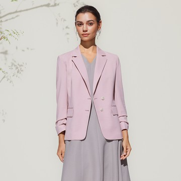 時尚簡約西裝式外套/豆沙粉 | 5121168327