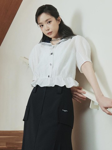 Coloring Sailor Collar Blouse