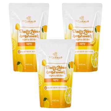 VITAHALO Daily New 洗手液 檸檬香 450mL 補充裝  3包