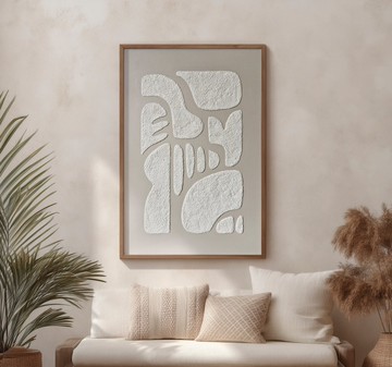 灰白色紋理抽象畫 | 灰紋理畫作 | Rye 3