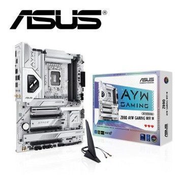 華碩 Z890 AYW GAMING WIFI W DDR5 主機板+美光 PRO D5 16G*2 6000 白色 散熱片記憶體