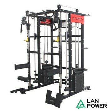【LANPOWER】定金賣場 G88史密斯訓練架 多功能深蹲架 飛鳥採用插銷(精鋼配重70KG/水泥單邊配重65KG)