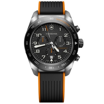 VICTORINOX瑞士維氏 Swiss Army 浮雕時標 計時腕錶 42mm / VISA-242050