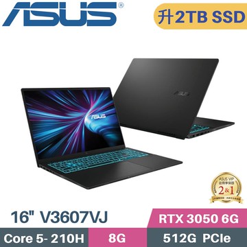 ASUS V16 V3607VJ-0031K210H (C5-210H/8G/2TB SSD/RTX 3050/W11/16)特仕
