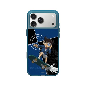 iPhone 17 Pro Max Clear (相機按鈕) 夜幕藍 - Detective Conan - 柯南與滑板