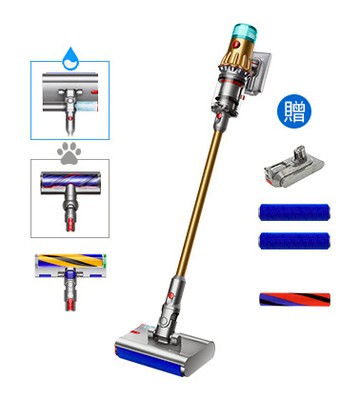 【送五豪禮】Dyson V12s Detect Slim Submarine™ Complete 乾濕全能洗地吸塵器 (金色)
