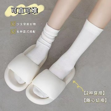 【純棉中筒襪】襪子女 純棉 中筒襪 夏季薄款 月子襪 百搭 堆堆襪 防臭 無骨襪 春秋款 運動襪 小腿襪 棉襪 長筒襪