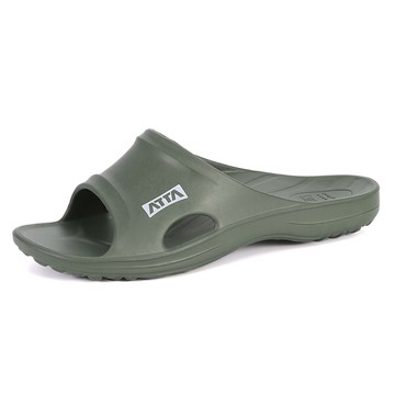 ATTA 足弓簡約休閒拖鞋-軍綠色