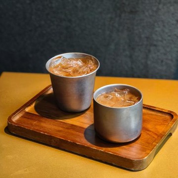 復古做舊不銹鋼咖啡杯雪花銀創意雙層不銹鋼隔熱杯子特調雞尾酒杯