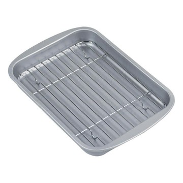 PEARL LIFE 珍珠金屬 長方形托盤  大  銀色  1個