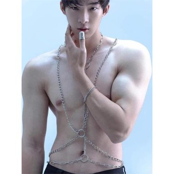 日韓歐美潮牌古巴項鏈男士潮流嘻哈百搭高級感鏈子情侶配飾毛衣鏈