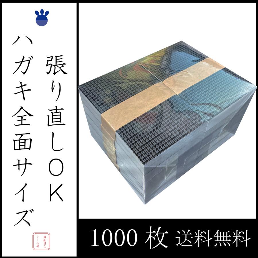 ハガキ全面サイズ  1000枚  個人情報保護シール ノーマルタイプ 貼り直しOK  140×90ｍｍ  送料無料