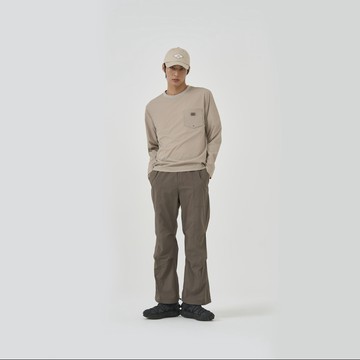 BBC EARTH 男女 SIMPLE WOVEN LONG SLEEVE T-SHIRT 長袖上衣 米色 BE51TL02U310