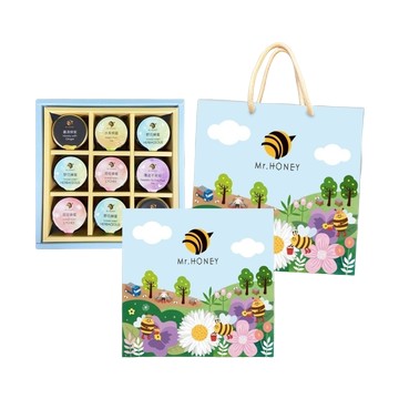 姐妹下午茶【蜂蜜先生】甜心禮盒 - 九入 閨蜜禮 送禮推薦 好友 同事 伴手禮 天然 鬆餅 抹醬 水果 搭配 飲品沖泡