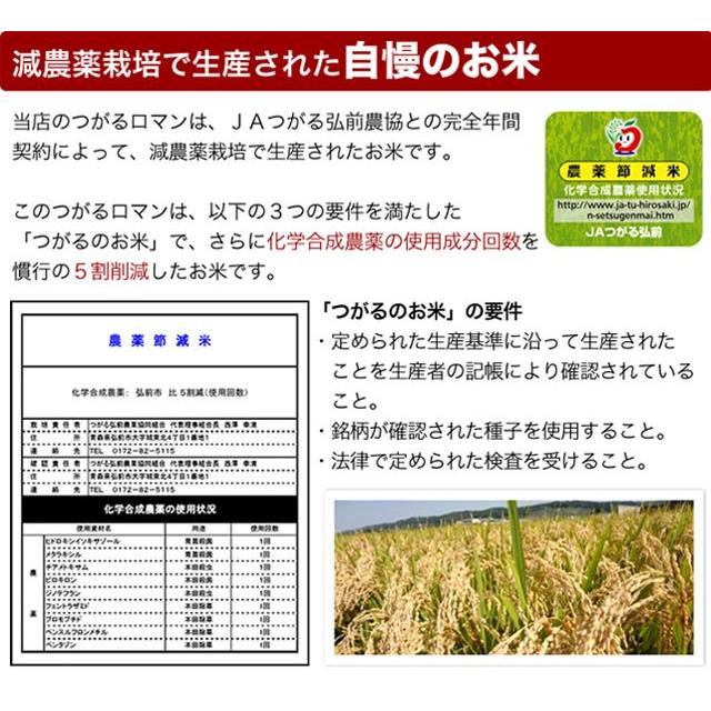 新米 令和5年産 無洗米 10kg (5kg×2袋)  減農薬米 青森県産 つがるロマン ひろさき指定 米 お米 送料無料