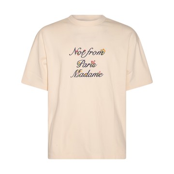 Drole De Monsieur - Cream Cotton Logo T-shirt
