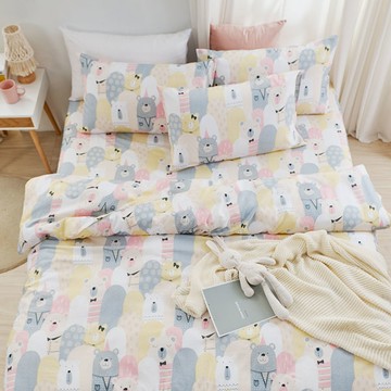 鋪棉兩用被套-雙人 / 6x7尺 / 奧地利天絲 / 泰迪物語 台灣製