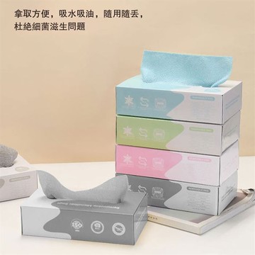 【鮮拾嚴選】懶人福音 乾濕兩用抽取式抹布套裝(一盒20抽*4盒)(4色各1盒)