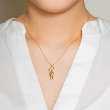 Goat Silver Necklace 羊造型墜鍊 動物生肖 純銀鍍18K金項鍊