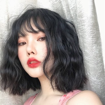 中長假髮整頂假髮-空氣瀏海可愛捲髮女假髮6色73vl20【獨家進口】【米蘭精品】