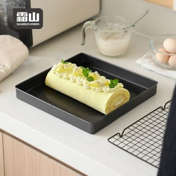 日本霜山 碳鋼製烘焙用方形不沾烤盤