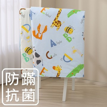 兒童涼被 防蹣抗菌 精梳棉 動物ABC 美國棉授權品牌[鴻宇]台灣製2388