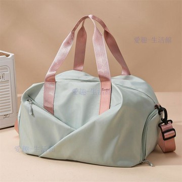 💖臺灣-熱賣💖游泳防水包瑜伽運動單肩包女健身包女收納訓練包大容量手提旅行包065N