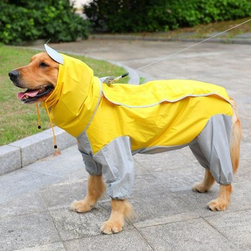 【超取免運】大狗雨衣四腳防水中大型犬金毛拉布拉多薩摩狗狗雨衣全包寵物衣服