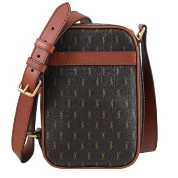 YSL 685534 Le Monogramme 印花壓扣L型拉鍊直式相機包.深咖