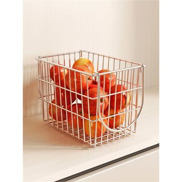 水果籃客廳用桌面臺面果盤304不銹鋼蔬菜水果收納筐瀝水籃置物架